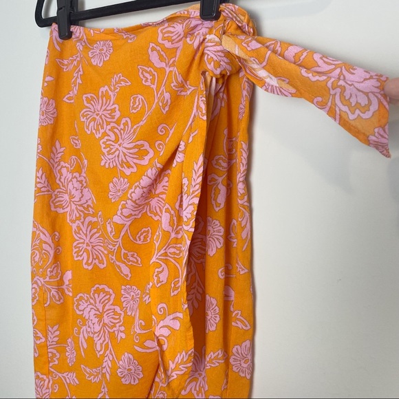 Xirena Sydni Sarong Skirt in Tropicana Orange - Picture 8 of 14